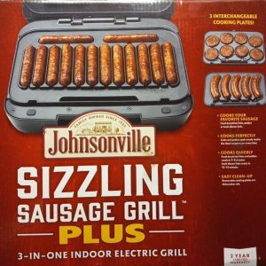 Johnsonville Sizzling Sausage Grill Indoor Electric Grill Plus BTG-0500