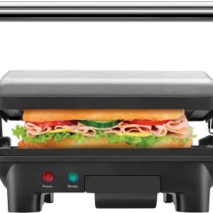 Electric Panini Press Grill Gourmet Sandwich Maker Toaster Indoor Non-Stick