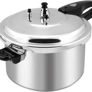 8 Quart Aluminum Stovetop Pressure Cooker Olla de Presion de Estufa, Silver