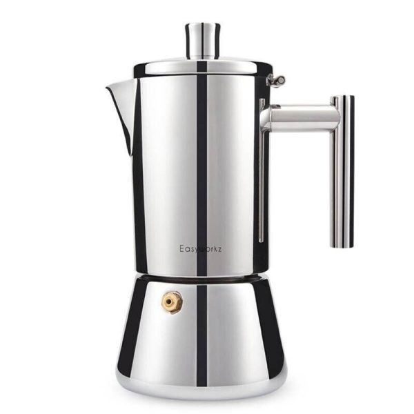 Easyworkz Diego Stovetop Espresso Maker Stainless Steel Italian Coffee Machine M