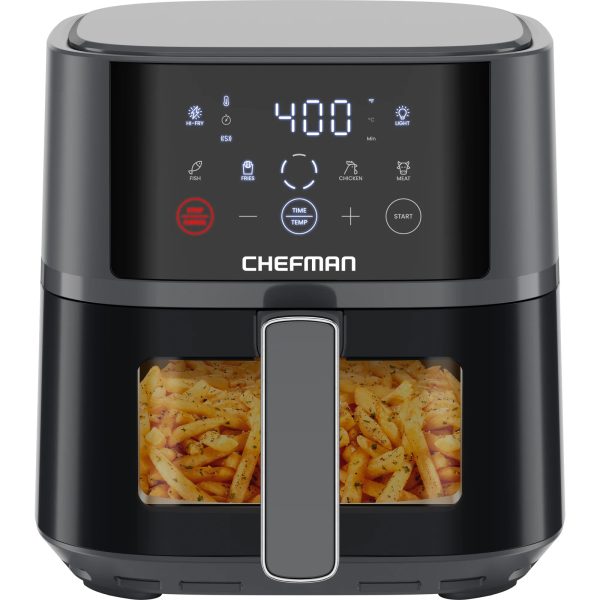 Turbofry® Touch 4-Qt Easy-View Air Fryer W/ 4 Cooking Presets and 450°F Hi-Fry B