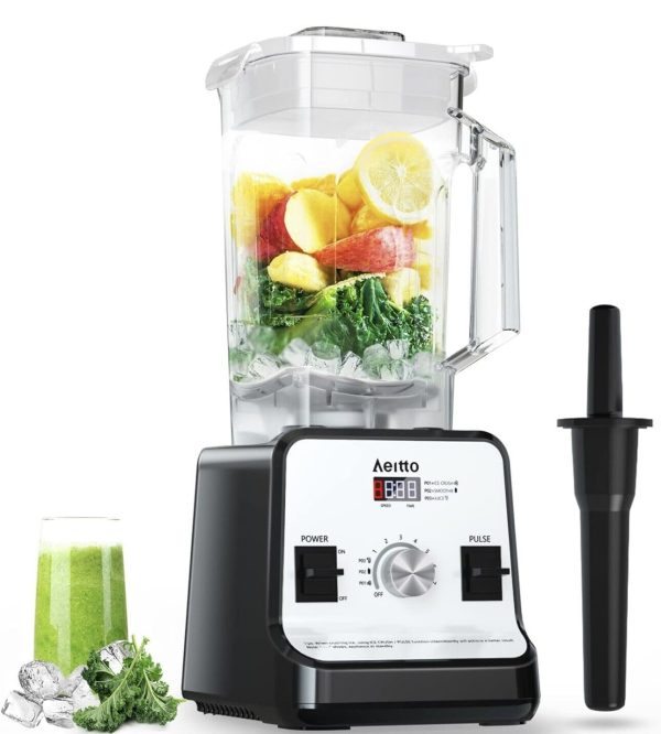 Aeitto Blender For Kitchen 1500 Watt Motor Large Capacity Silver