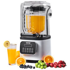 VEVOR Smoothie Blender Commercial Juicer Mixer w/ Soundproof Cover Easy Clean