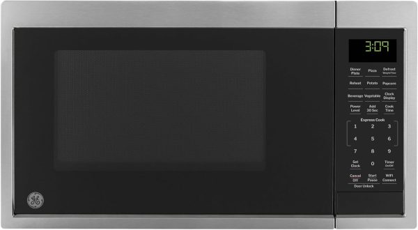 0.9 Cu Ft Microwave Oven Wifi Connectivity 900 Watts Smart Home Child Lock Stain