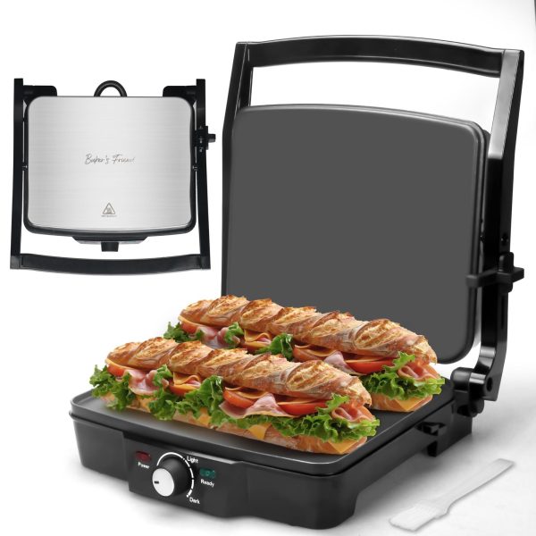 Panini Press Electric Griddle, Panini Grill Press Sandwich Maker Press, Grill…