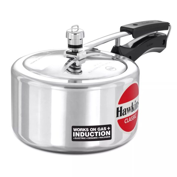 Hawkins Classic Inner Lid Aluminium Pressure Cooker, Induction Cooker