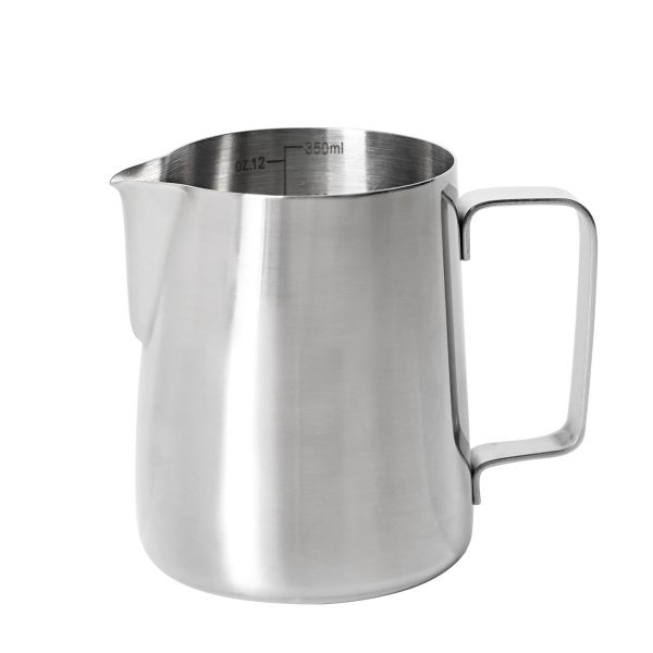 Milk Frothing Pitcher 12oz Milk Frother Steamer Cup Stainless Steel Espresso …