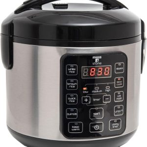 Moss&Stone Small Digital Electric Rice Cooker 4-8 Cup 10 Preset Setting Steamer