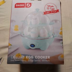 DASH Deluxe Express Two-Tier Egg Cooker  12 Egg Capacity NEW Nice Teal Color