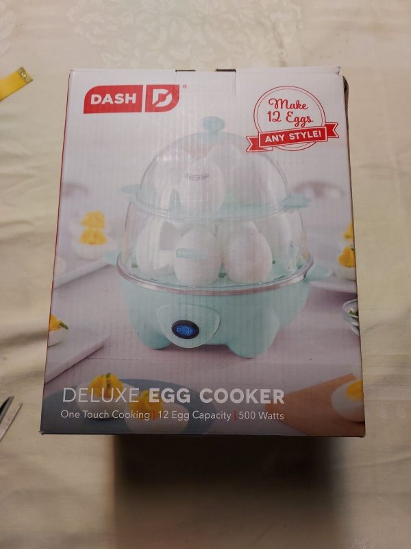 DASH Deluxe Express Two-Tier Egg Cooker  12 Egg Capacity NEW Nice Teal Color