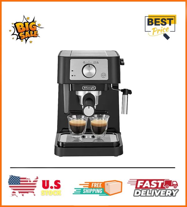 [HOT SALE] De’Longhi Stilosa EC260BK Coffee Machine With Milk Frother – Black