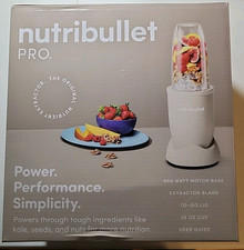 NutriBullet Pro 900 Watt 32oz High Speed Personal Blender Mixer Color:Linen NEW