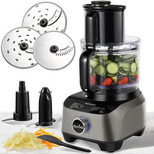 14 Cup Food Processor, French-Fry-Cutter, Blending, Mixing, Shredding, and Sl…