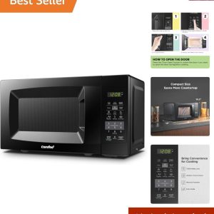 COMFEE Countertop Microwave Oven with Sound On/Off, ECO Mode and Easy One-Tou…