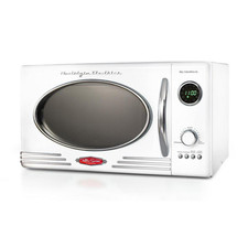 Nostalgia Retro Microwave Oven 0.9 Cu. Ft. 800 Watts 12 Pre-programmed Settings