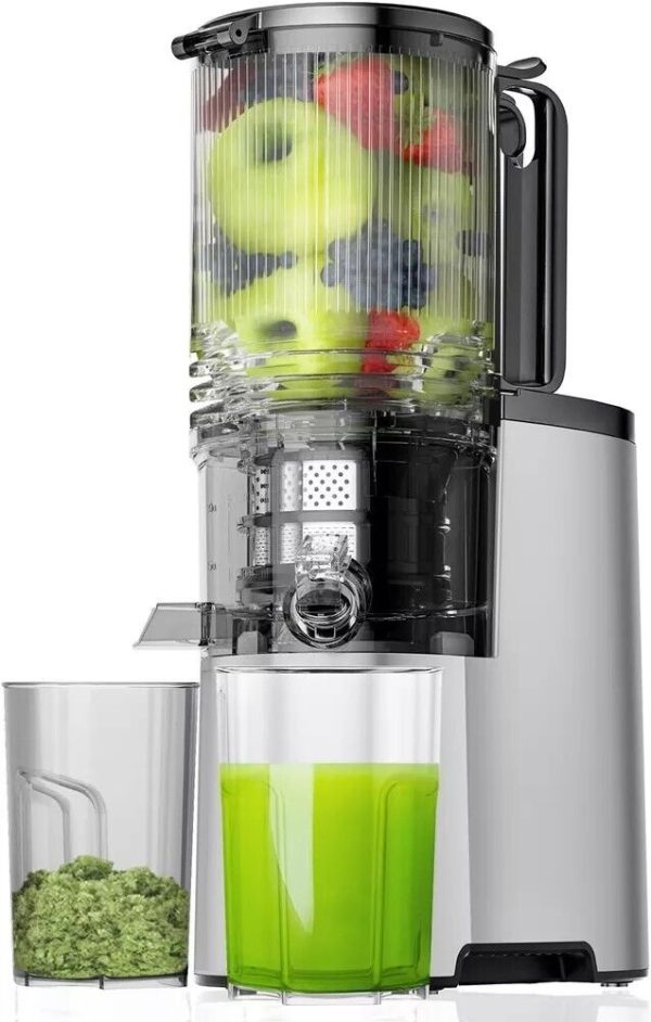 Cold Press Juicer, 5.4″ Wide Feed Chute Juice Extractor Machine with 400W