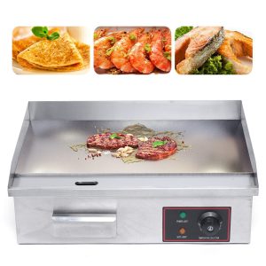 1.6kw Commercial Grill Griddle Stove Electric Non Stick Flat Top Table Stove BBQ