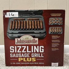 Johnsonville Sizzling Sausage Grill Indoor Electric Grill BTG-0500 New Open Box