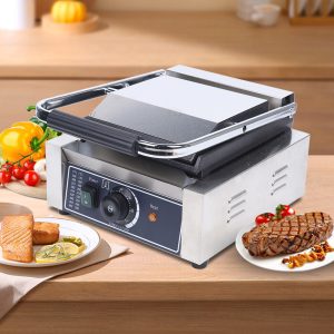 1800W Panini Press Grill Sandwich Maker w/ Removable Non-Stick Plates Steaks