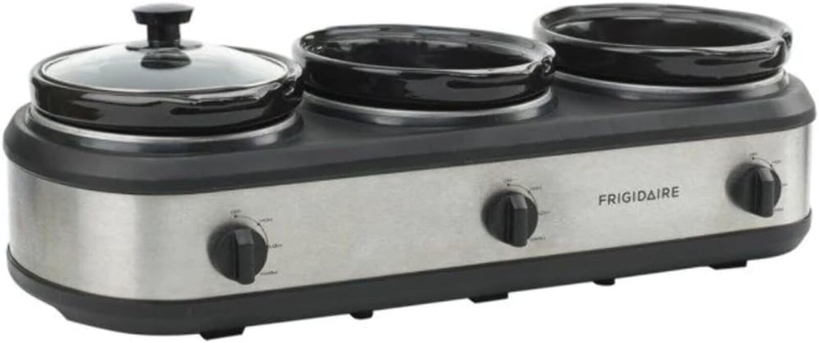 CULINARY CHEF SC3105-SS, Slow Cooker, Buffet Server 3 Pot, Food Warmer Stainless