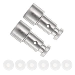 2 Pcs Pressure Cooker Float Valve with 6 Pcs Sealer Gasket Cap for 5/6QT, Silver