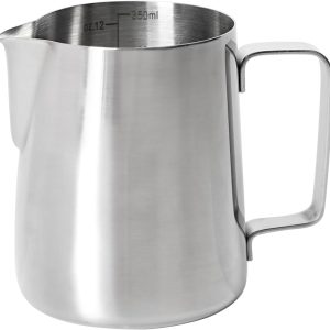 Milk Frothing Pitcher, 12Oz Milk Frother Steamer Cup Stainless Steel Espresso Cu