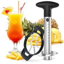 Pineapple Corer Cutter, Stainless Steel Fruit Pineapple Peeler Slicer [Upgrad…