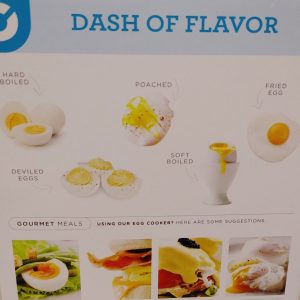 DASH Electric 350W Egg Cooker Hard Soft Boiled Poached Model DEC001BK( 1-7 Eggs)