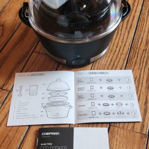 Chefman Electric Egg Cooker Soft Medium Hard Boiled Omelet Poached New No Box