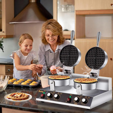 Commercial Waffle Maker Non-stick Electric Chaffle Maker for Restaurant Home