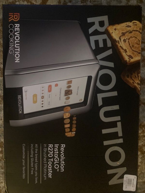 Revolution InstaGLO R270 brushed platinum. 2 slice high speed smart toaster