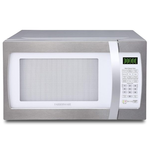 1.3 cu ft Smart Sensor Microwave Oven with LED Lighting & Child Lock 1100 Watts