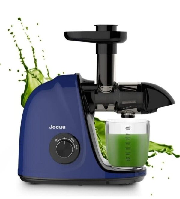 Jocuu Slow Masticating Juicer With 2 Modes, 90% Juice Yield BLUE