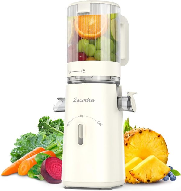 Cold Press Juicer, Updated Masticating Juicer Machines with 5″ Feeding Chute Fit