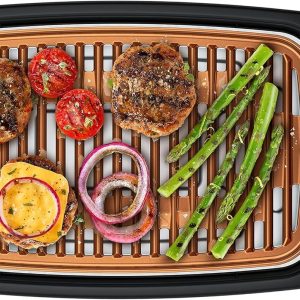 Chefman Smokeless Indoor Electric Grill, Copper, Extra Large, Nonstick Table Top