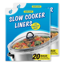 40 Counts Slow Cooker Liners and Cooking Bags, Extra Large Size Fits 6-10QT P…