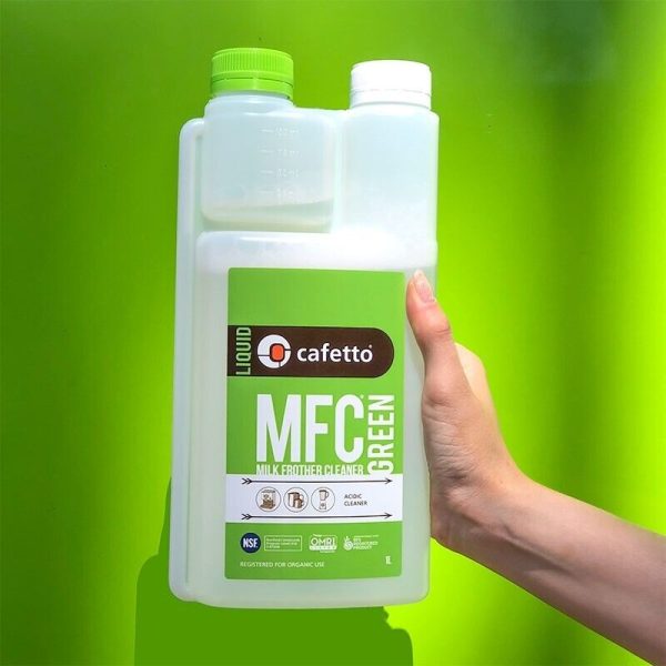 Cafetto MFC Green Milk Frother Cleaner! Organic Coffee Machine OMRI, 1L Bottle