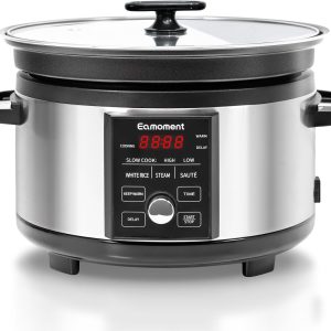 Non Stick Aluminum Alloy Liner.SL… 5.5QT Programmable Slow Cooker With Timer