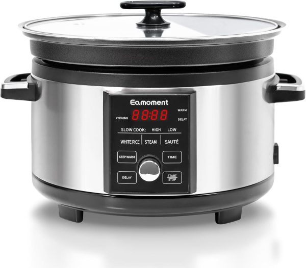 Non Stick Aluminum Alloy Liner.SL… 5.5QT Programmable Slow Cooker With Timer