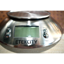 Kitchen Scale by Elekcity 11lb Max Capacity Alarm Timer Thermometer 9″ Bowl New