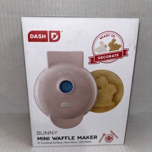 Dash Electric 350W Bunny 4″ Mini Waffle Maker Non Stick Pink – Gift EASTER