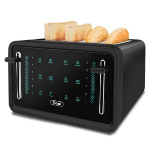 Gevi Toaster 4 Slice, Led Display Touchscreen Bagel Toaster, 6 Shade Setting