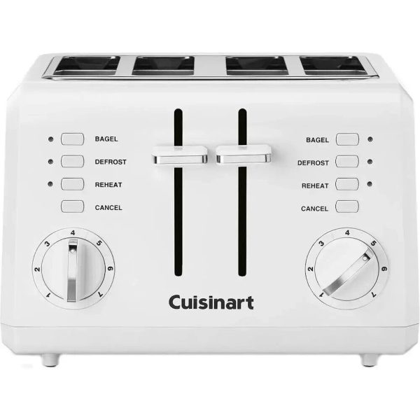 4-Slice Wide-Slot Toaster – White