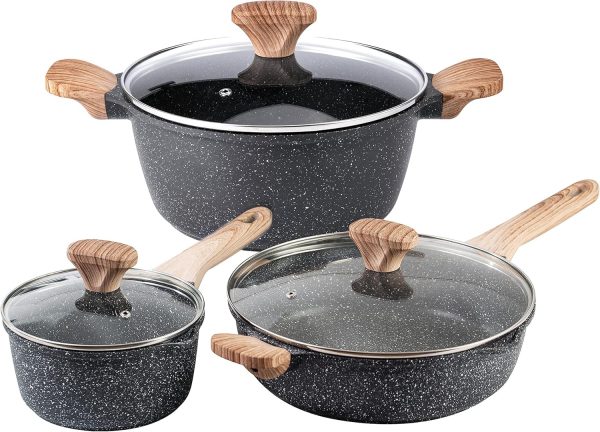 Non-Stick Cast Aluminum Cookware Set – Durable Kitchen Cookware for Everyday Coo