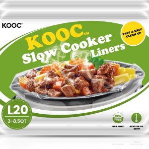 KOOC Slow Cooker Liners 13″X21″ 20 Count Large Size Christmas Cooking Bags