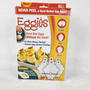 Eggies New Hard Boil Egg Cooker (6) with Bonus Egg White Separator As Seen on TV