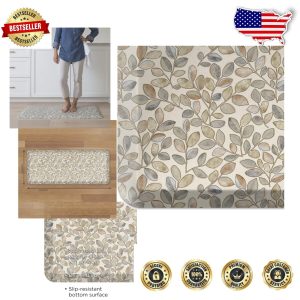 Stylish 20×48 Anti-Fatigue Kitchen Mat – Orchard Almond, Non-Slip & Waterproof