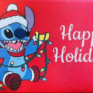 Disney Lilo & Stitch Anti-Fatigue Kitchen Mat Rug 18×30 Christmas Happy Holidays