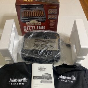 Johnsonville SIZZLING SAUSAGE GRILL PLUS Indoor Electric Grill Links Patties NEW