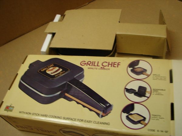 Vintage Electric Grill Chef Minute Non Stick Cooker Kmart – Open Box